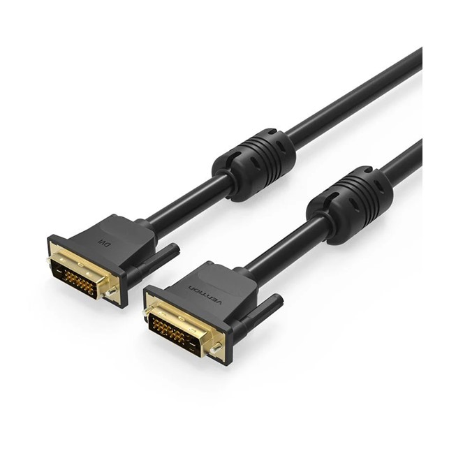 EAABF Vention DVI(24+1) Male to Male Cable 1M Black (EAABF) - Gambar 1